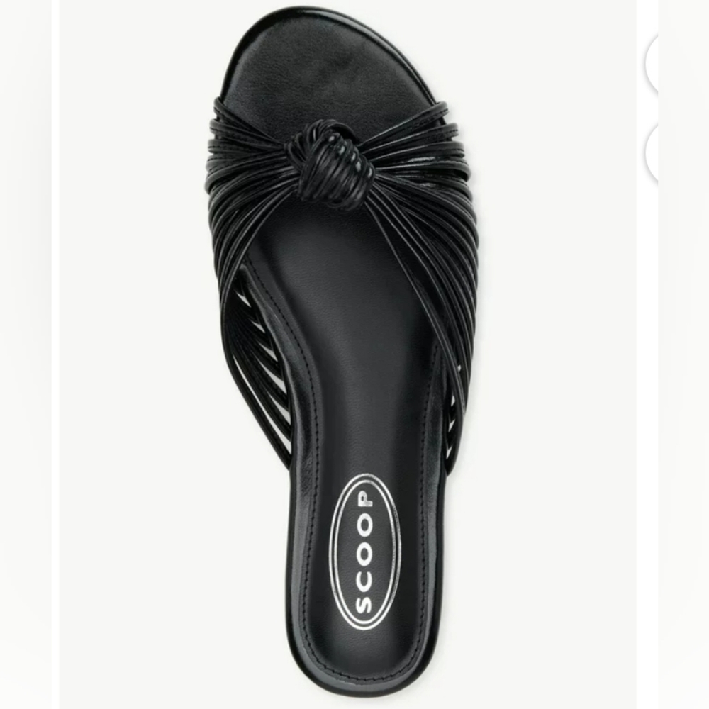 Scoop Braided Knot Slide Sandals Women's Size 6.5 Black New in Box - Picture 8 of 9